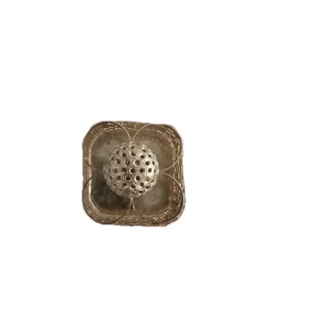 Vintage Lipstick Holder  4 Slot Vanity Organizer  Jade Gold Filigree Jade  4